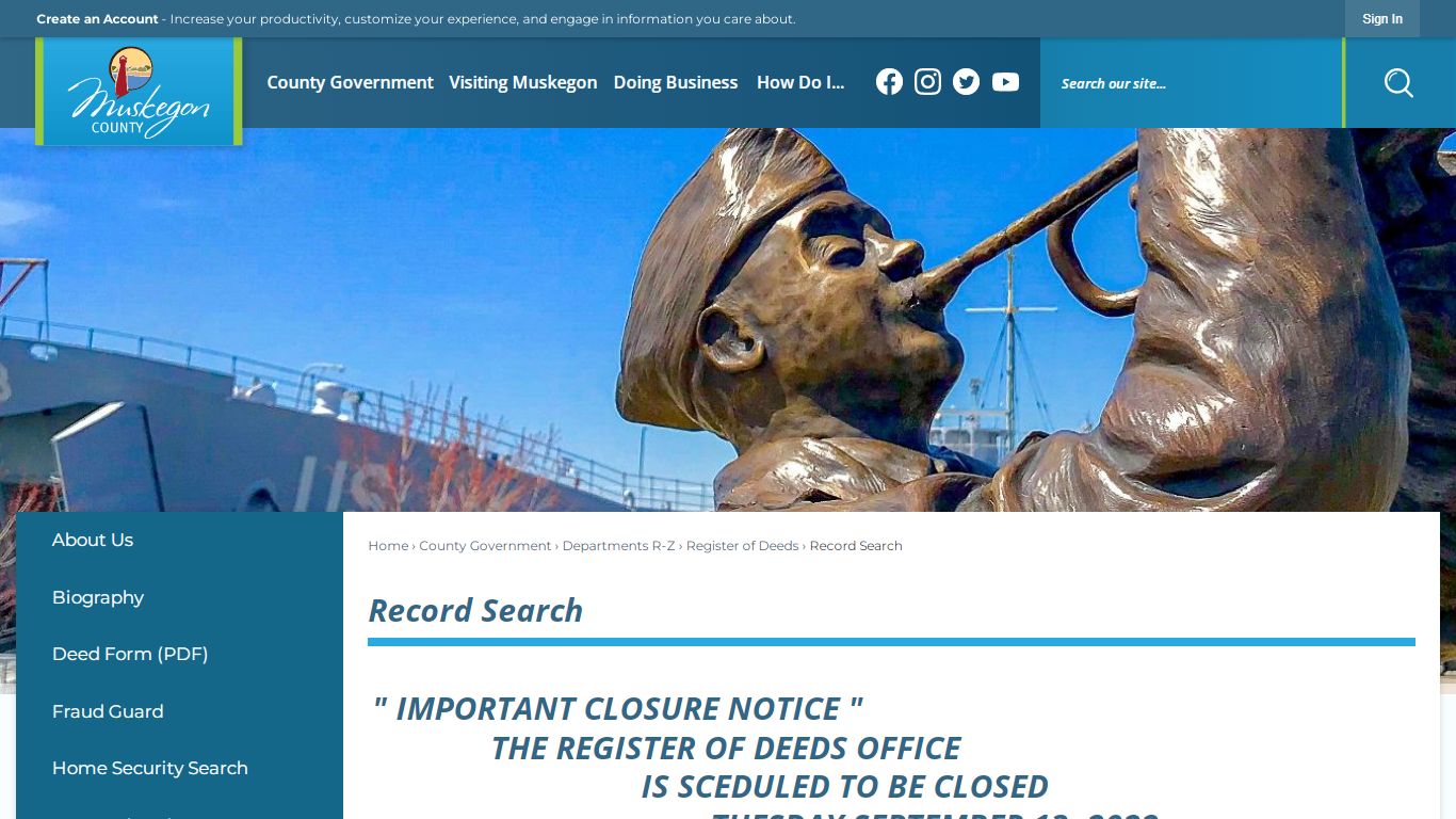 Record Search | Muskegon County, MI